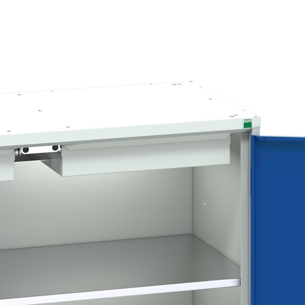 Product image no. 5: bott verso Economy desk with smooth rear panel, with 2 shelves, 1 drawer, WxDxH: 1050 x 550 x 2000 mm