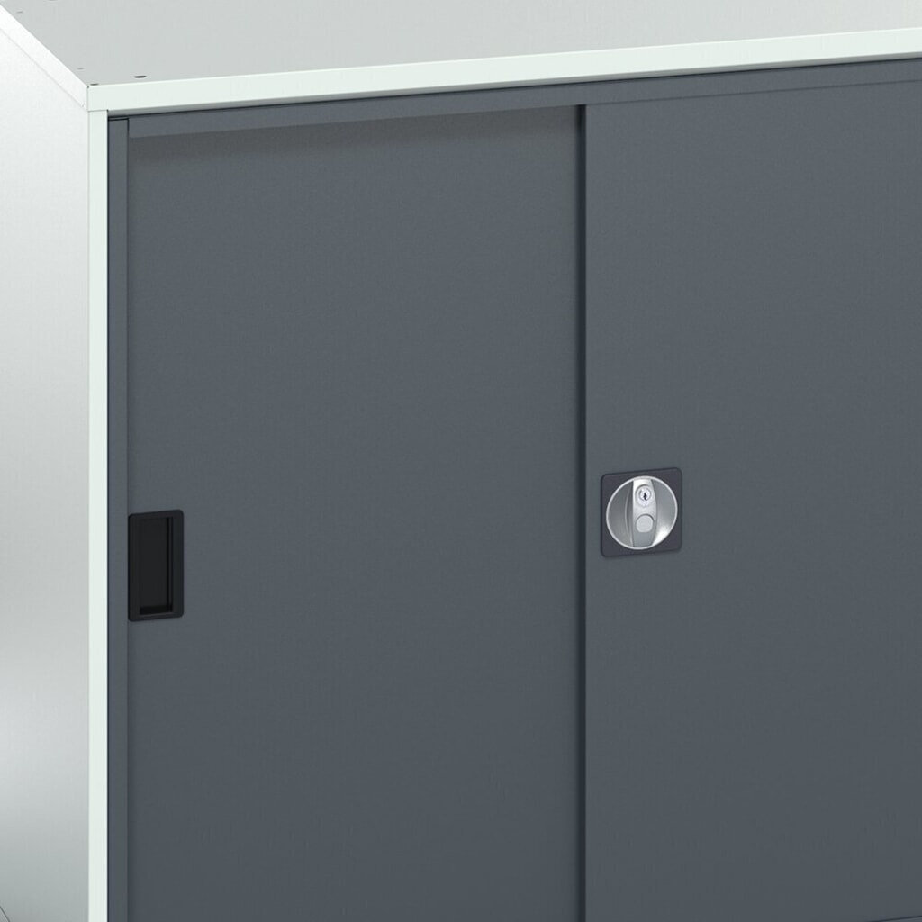 bott verso sliding door cabinet with 2 shelves, WxDxH: 1050 x 550 x 1000 mm Product image no. 8: bott verso sliding door cabinet with 2 shelves, WxDxH: 1050 x 550 x 1000 mm