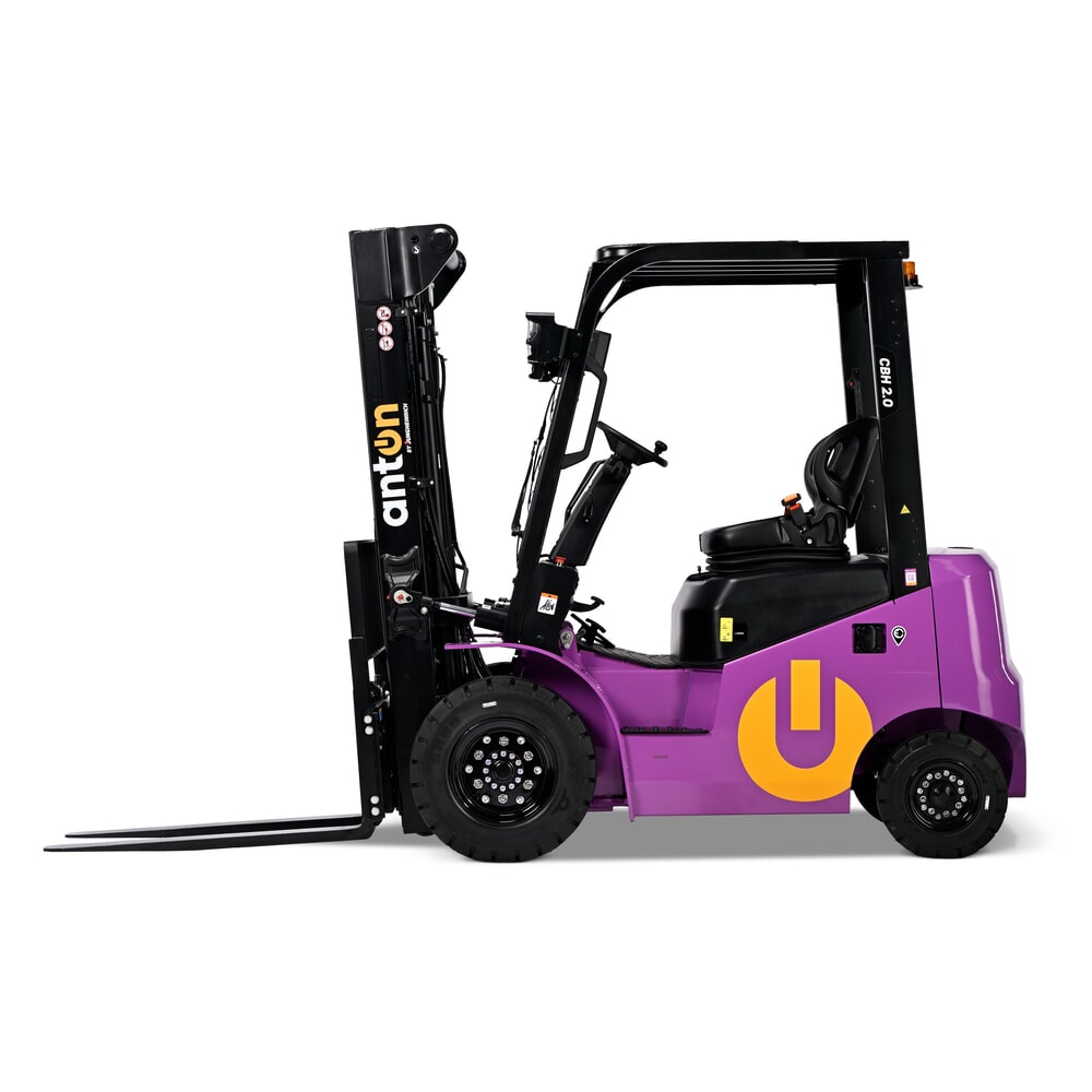 Product image no. 1: AntOn by Jungheinrich electric forklift truck CBH 2.0 with three-stage telescopic mast, lift height 4800 mm, load capacity 2000 kg, Eco weather protection cabin, including external charger 80 V, 60 A, CEE, 5-pin