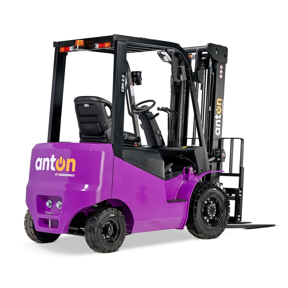 Product image no. 3: AntOn by Jungheinrich electric forklift truck CBH 2.0 with two-stage telescopic mast, lift height 3300 mm, load capacity 2000 kg, including external charger 80 V, 100 A, CEE, 5-pin