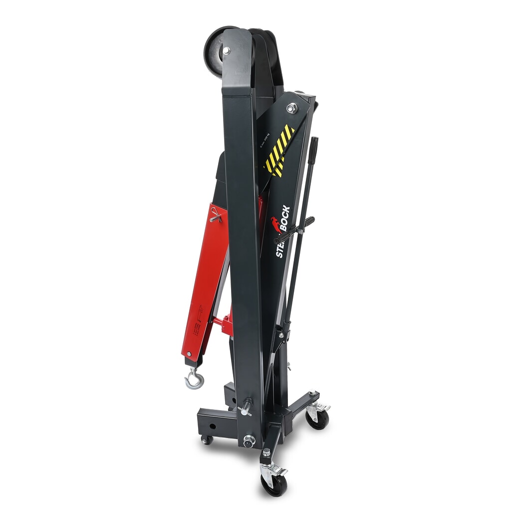 Steinbock® Workshop crane with spread chassis and rapid lift, foldable, capacity 1500-2000 kg Product image no. 10: Steinbock® Workshop crane with spread chassis and rapid lift, foldable, capacity 1500-2000 kg
