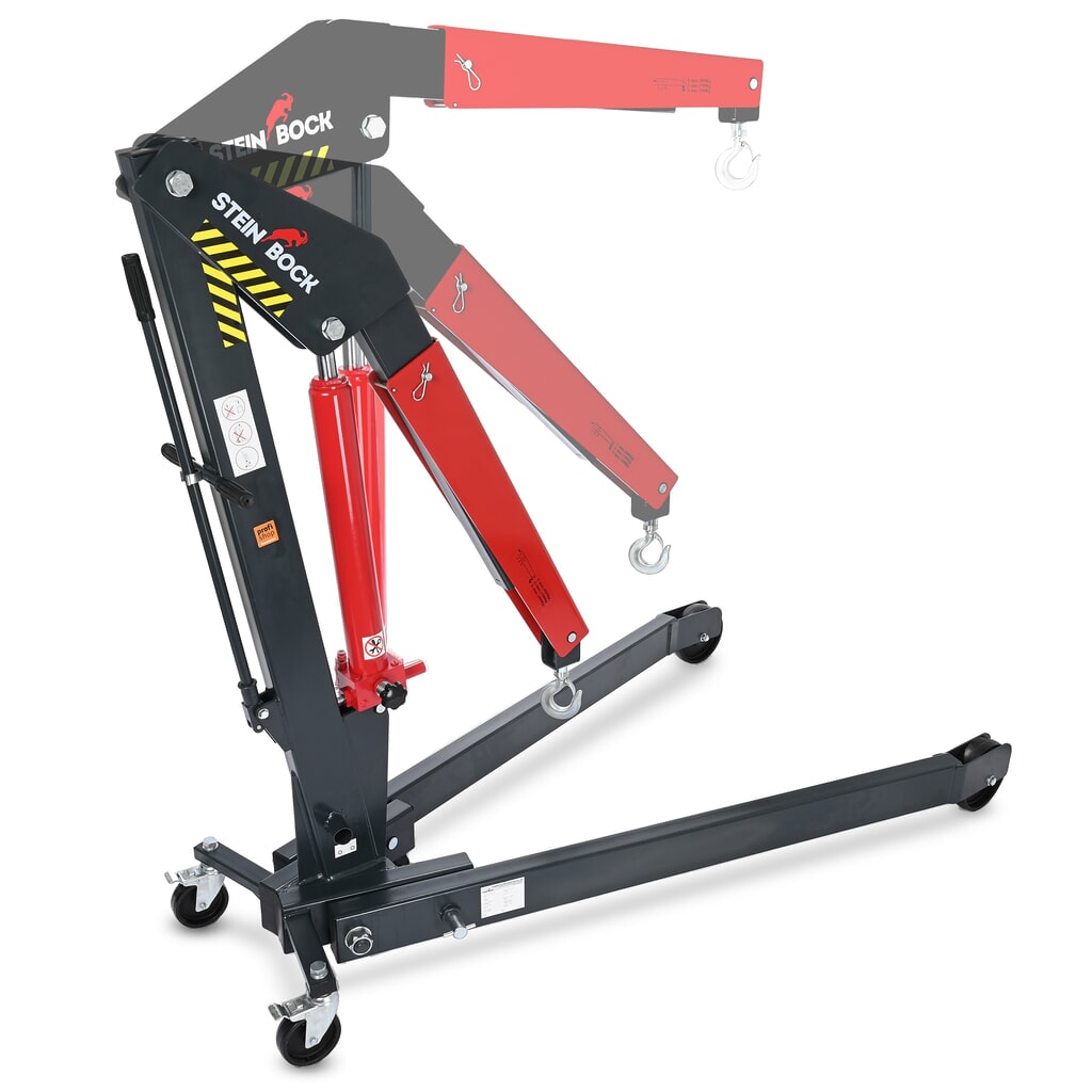 Product image no. 11: Steinbock® Workshop crane with spread chassis and rapid lift, foldable, capacity 1500-2000 kg