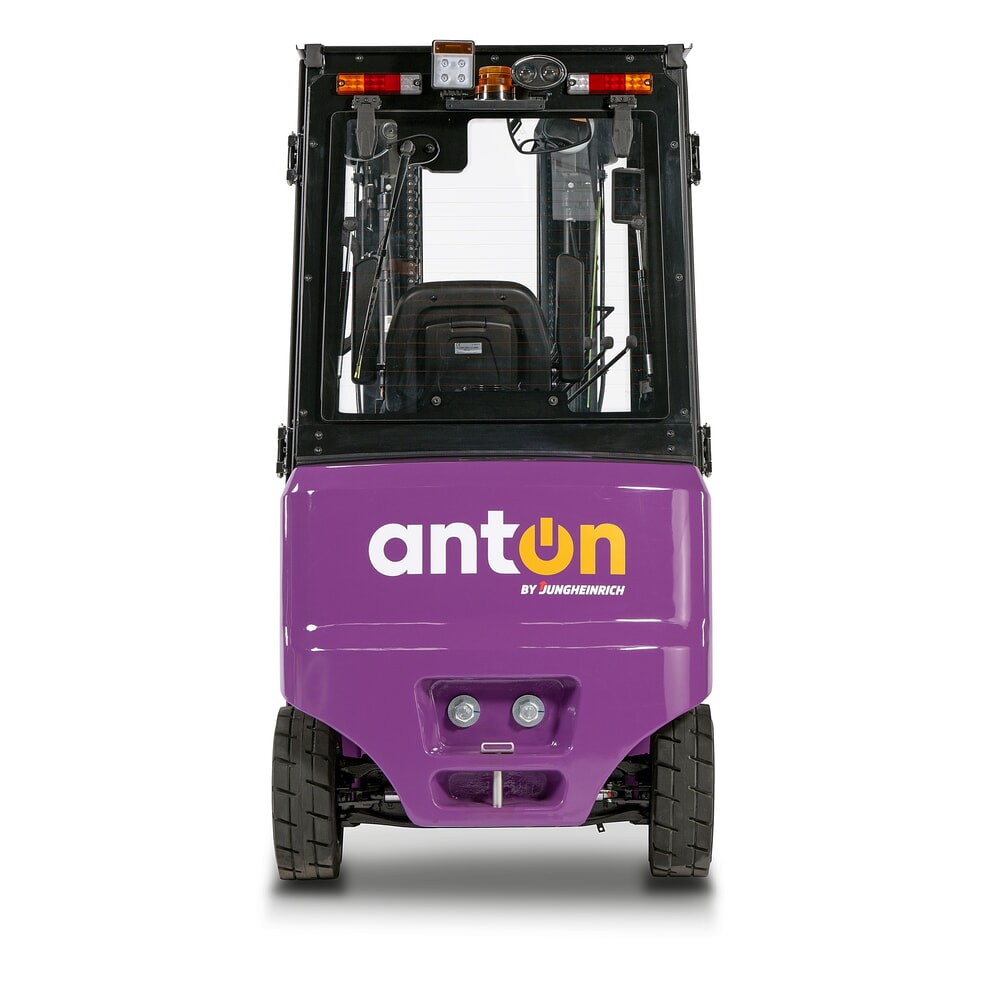 Product image no. 5: AntOn by Jungheinrich electric forklift truck CBH 2.0 with three-stage telescopic mast, lift height 4800 mm, load capacity 2000 kg, Comfort weather protection cabin, including external charger 80 V, 100 A, CEE, 5-pin