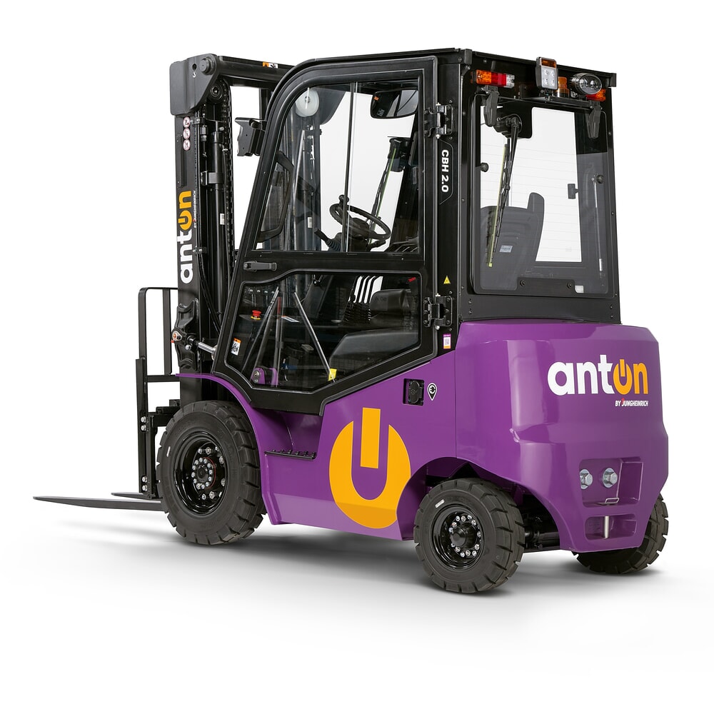 Product image no. 6: AntOn by Jungheinrich electric forklift truck CBH 2.0 with three-stage telescopic mast, lift height 4800 mm, load capacity 2000 kg, Comfort weather protection cabin, including external charger 80 V, 100 A, CEE, 5-pin