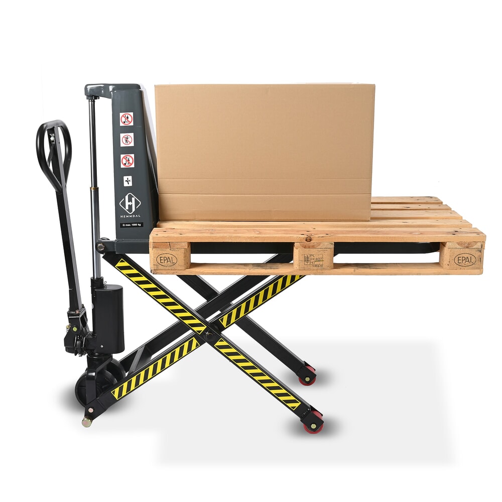 Product image no. 2: HEMMDAL PTM 1.0 Scissor pallet truck with scissor lift, load capacity 1,000 kg, fork length 1,150 mm, polyurethane, single roller