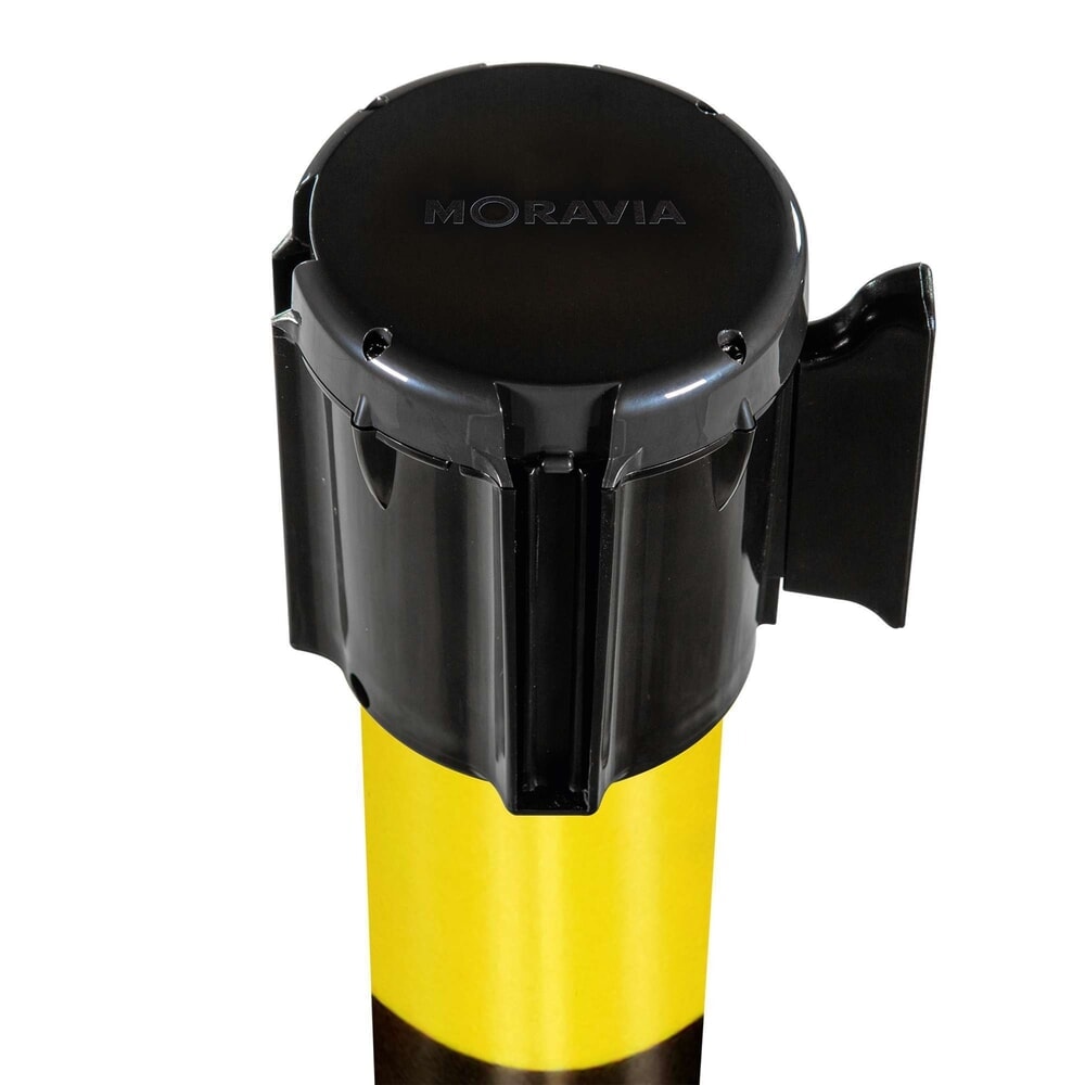 Product image no. 2: Moravia belt warning stand, height 950 mm, black/yellow