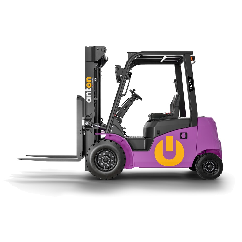Product image no. 2: AntOn by Jungheinrich electric forklift truck CBH 3.5 with two-stage telescopic mast, lift height 3,300 mm, load capacity 3,500 kg, including external charger 80 V, 60 A, CEE, 5-pin