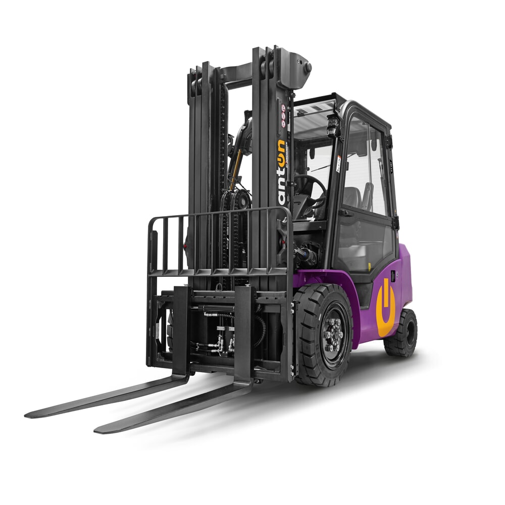 Product image no. 1: AntOn by Jungheinrich electric forklift truck CBH 3.5 with three-stage telescopic mast, lift height 4800 mm, load capacity 3500 kg, Comfort weather protection cabin, including external charger 80 V, 60 A, CEE, 5-pin