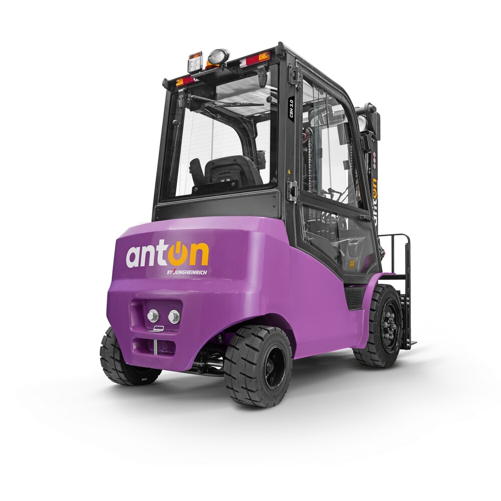 Product image no. 3: AntOn by Jungheinrich electric forklift truck CBH 3.5 with three-stage telescopic mast, lift height 4800 mm, load capacity 3500 kg, Comfort weather protection cabin, including external charger 80 V, 60 A, CEE, 5-pin