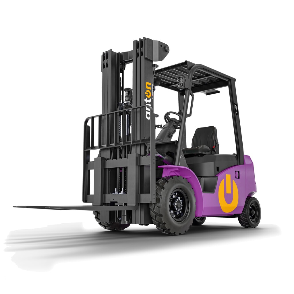 AntOn by Jungheinrich electric forklift truck CBH 3.5 with two-stage telescopic mast, lift height 3,300 mm, load capacity 3,500 kg, including external charger 80 V, 60 A, CEE, 5-pin Product image no. 1: AntOn by Jungheinrich electric forklift truck CBH 3.5 with two-stage telescopic mast, lift height 3,300 mm, load capacity 3,500 kg, including external charger 80 V, 60 A, CEE, 5-pin