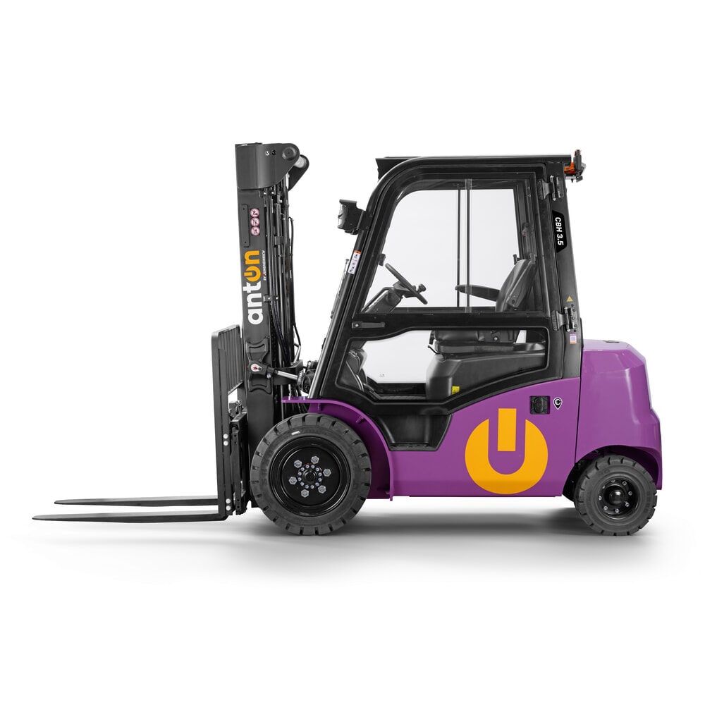 Product image no. 4: AntOn by Jungheinrich electric forklift truck CBH 3.5 with three-stage telescopic mast, lift height 4800 mm, load capacity 3500 kg, Comfort weather protection cabin, including external charger 80 V, 60 A, CEE, 5-pin