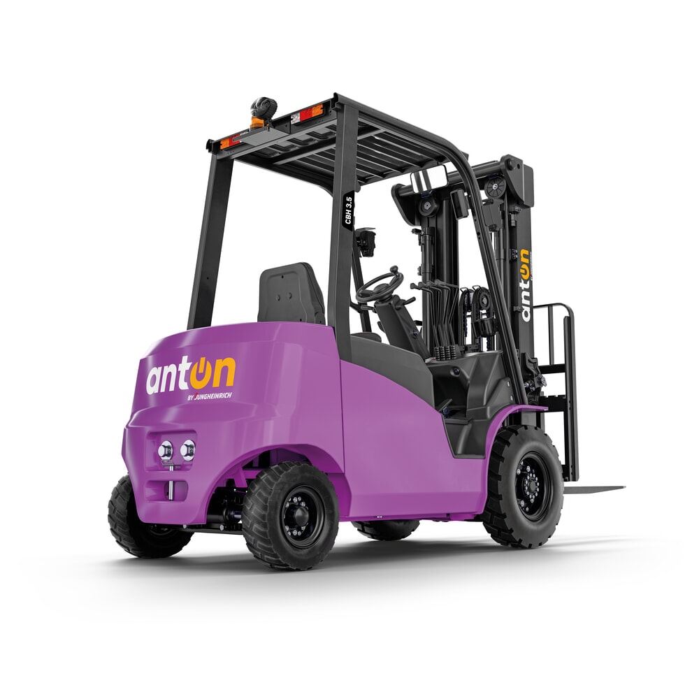 Product image no. 3: AntOn by Jungheinrich electric forklift truck CBH 3.5 with two-stage telescopic mast, lift height 3,300 mm, load capacity 3,500 kg, including external charger 80 V, 60 A, CEE, 5-pin
