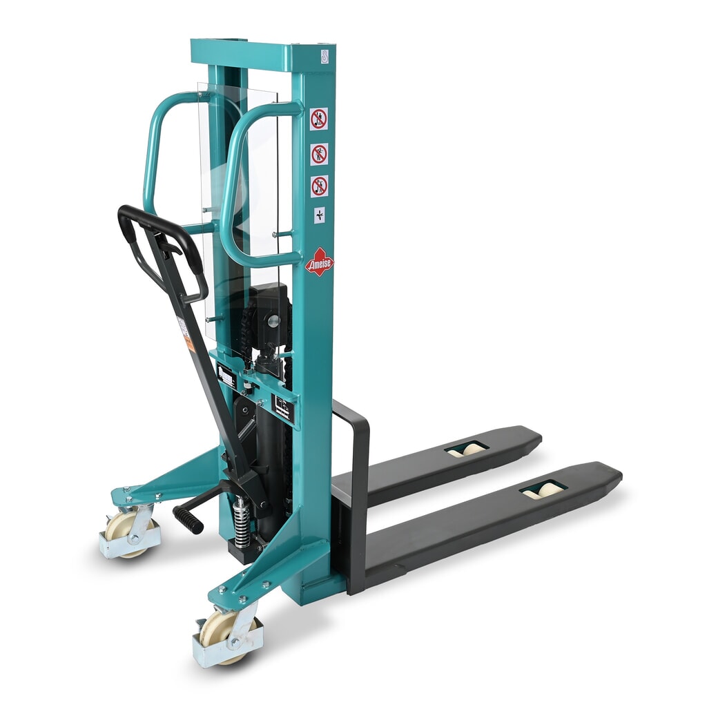 Product image: Ameise® PSM 1.0 hydraulic stacker truck with single mast, lift height 1,000 mm, capacity 1,000 kg