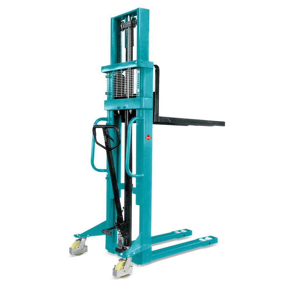 Product image: Ameise® PSM 1.0 hydraulic stacker truck with two-stage telescopic mast, lift height 2,000 mm, load capacity 1,000 kg
