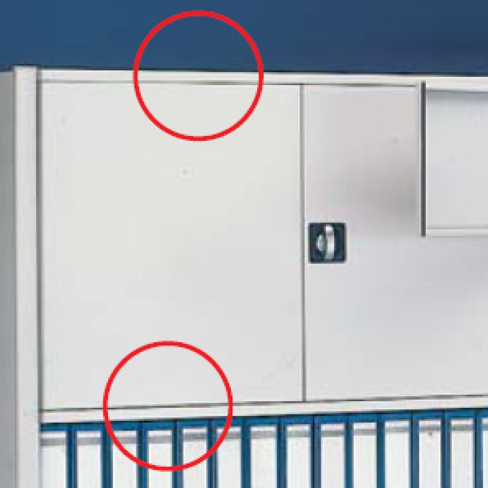 Product image: Bolt for META filing shelf, one-sided, light grey, width 1000 mm