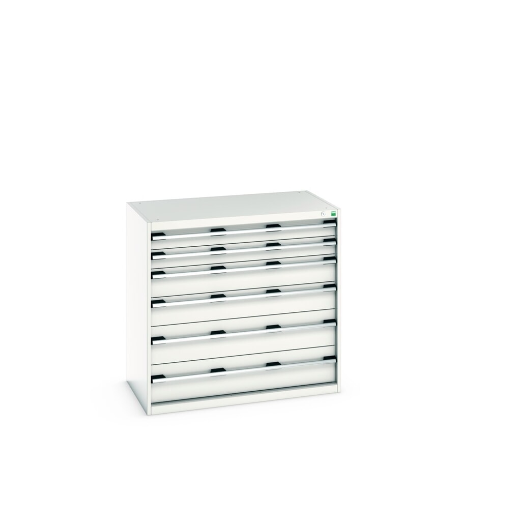 Product image no. 1: bott cubio drawer cabinet, drawers 2 x 100 + 2 x 150 + 2 x 200 mm, capacity 200 kg each, width 1050 mm, light grey