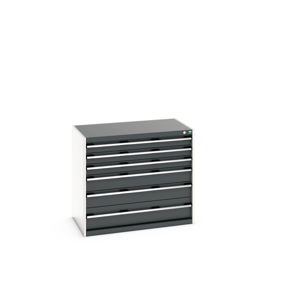 bott cubio drawer cabinet, drawers 3 x 100 + 2 x 150 x 1 x 200 mm, capacity 75 kg each, width 1050 mm, anthracite grey Product image: bott cubio drawer cabinet, drawers 3 x 100 + 2 x 150 x 1 x 200 mm, capacity 75 kg each, width 1050 mm, anthracite grey