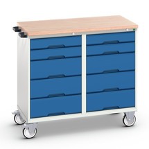 Produktabbildung Nr. 1: bott verso assembly trolley with 10 drawers and multiplex top, WxDxH: 1050 x 600 x 980 mm