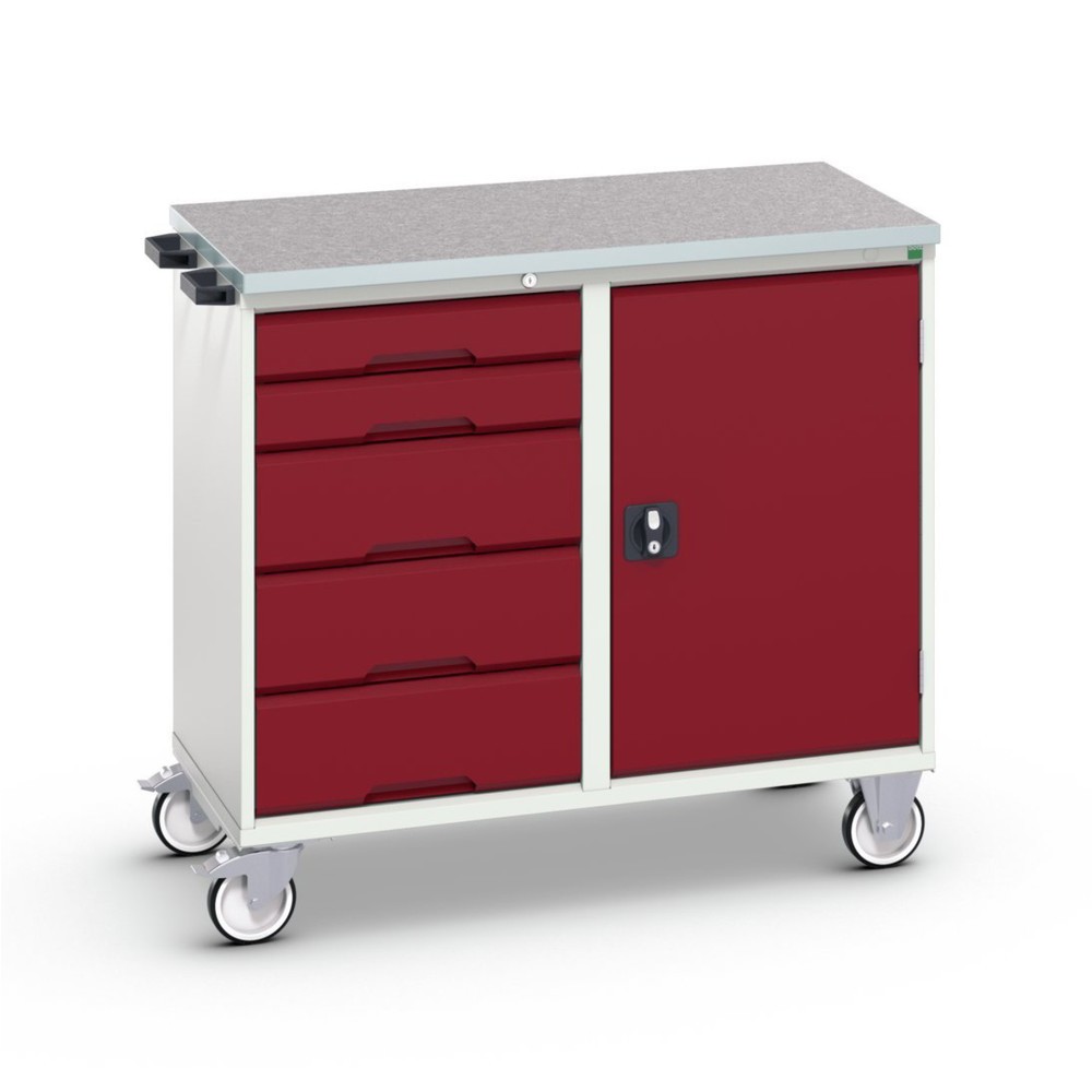 Product image no. 1: bott verso assembly trolley with 5 drawers, door and linoleum top