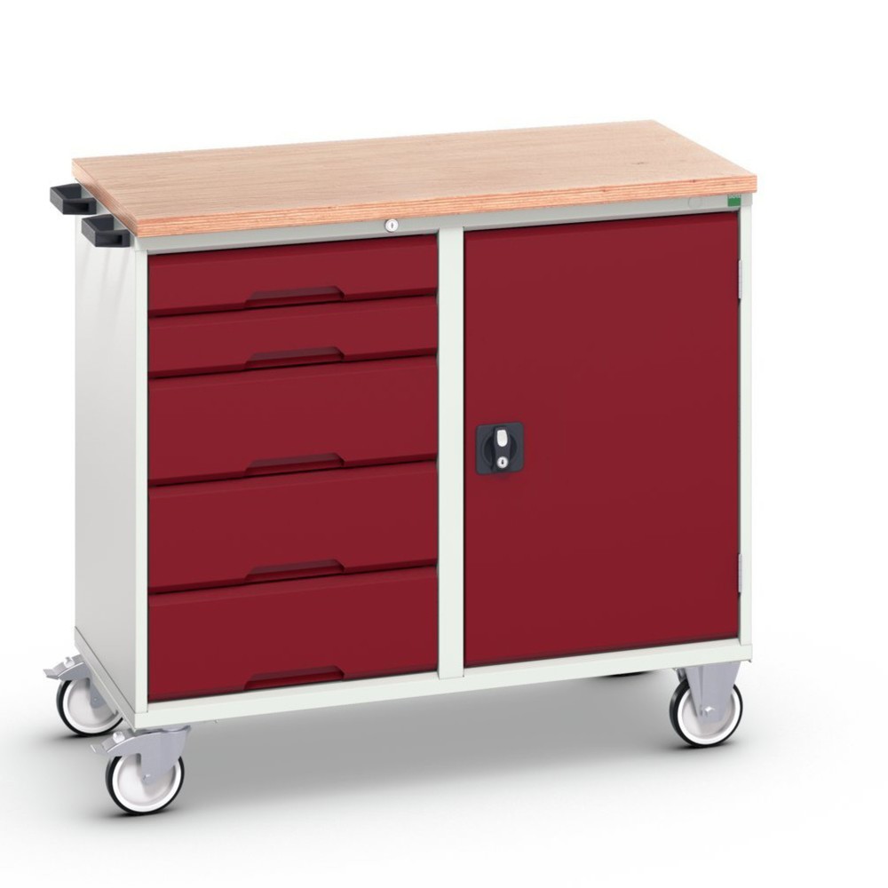 Product image no. 1: bott verso assembly trolley with 5 drawers, door and multiplex top