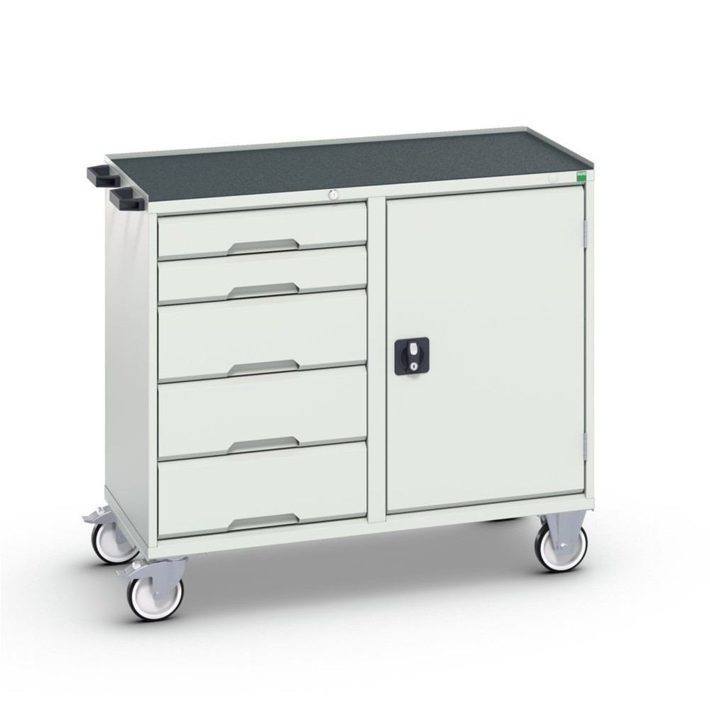 Product image no. 1: bott verso assembly trolley with 5 drawers, door and raised edge
