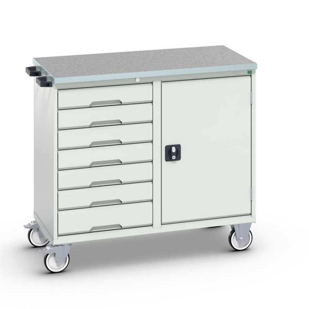 Product image: bott verso assembly trolley with 7 drawers, door and linoleum top
