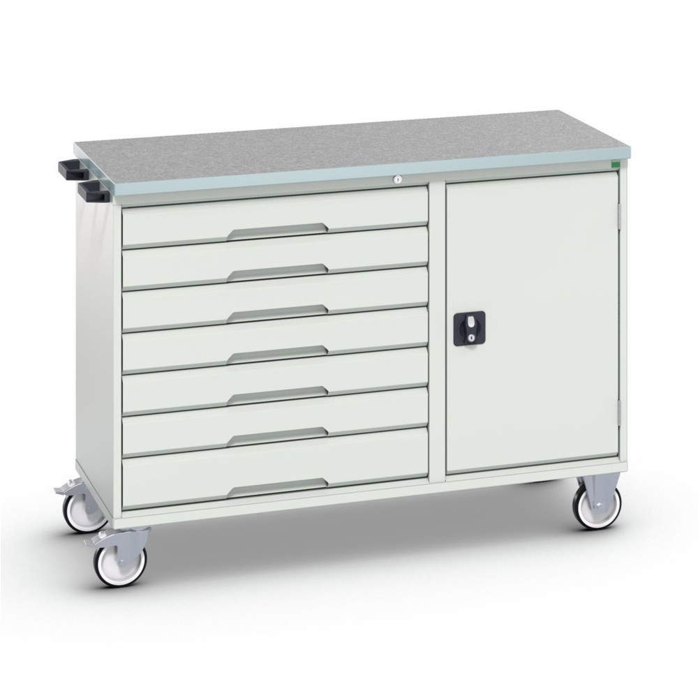 Product image: bott verso assembly trolley with 7 drawers, door and linoleum top