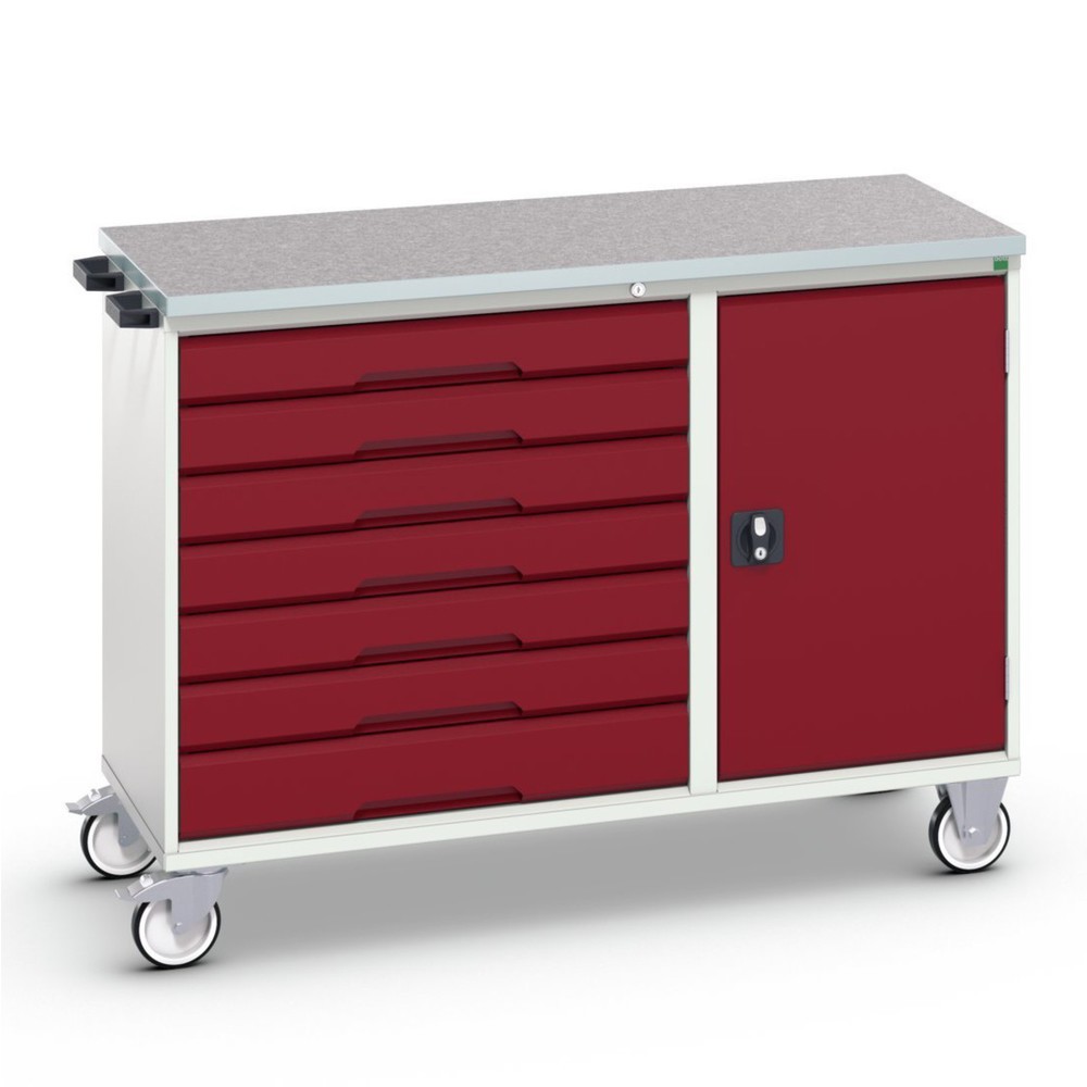 Product image: bott verso assembly trolley with 7 drawers, door and linoleum top