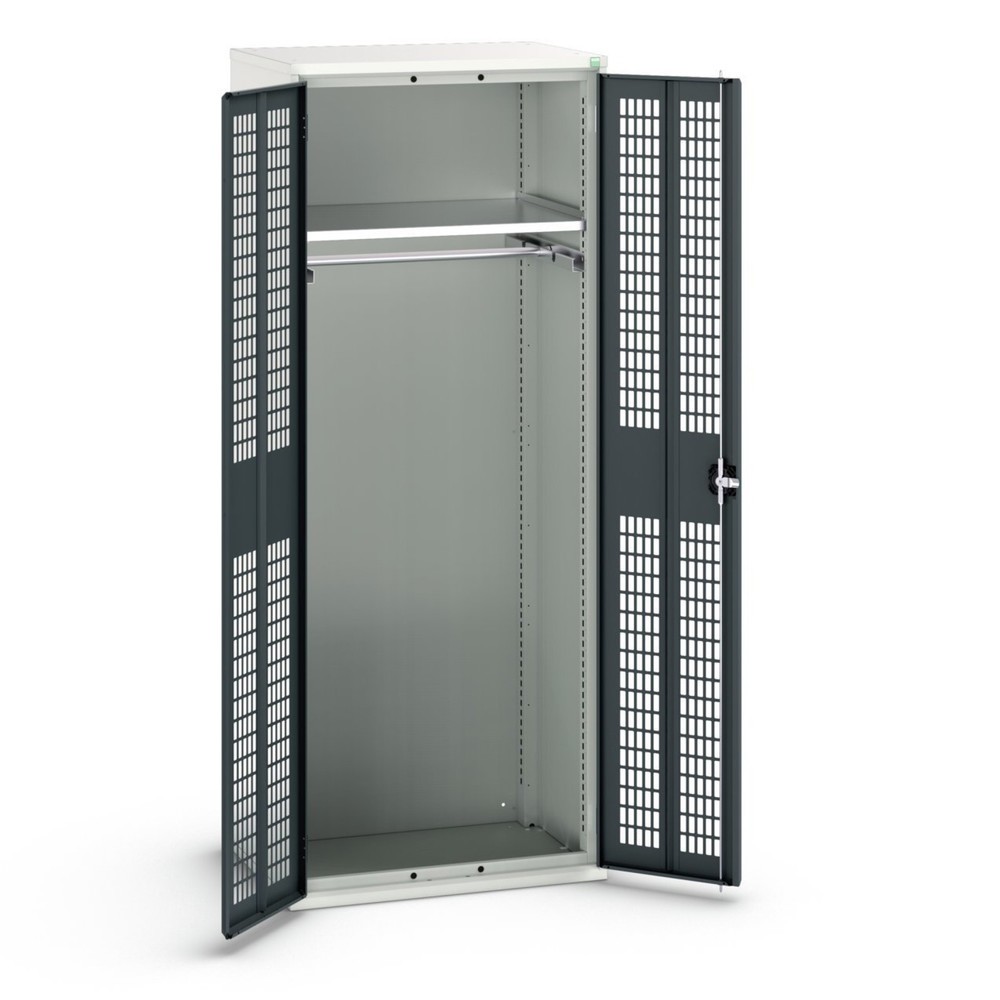 Product image no. 1: bott verso clothes locker with ventilation, with 1 shelf and 1 clothes rail, WxDxH: 800 x 550 x 2000 mm