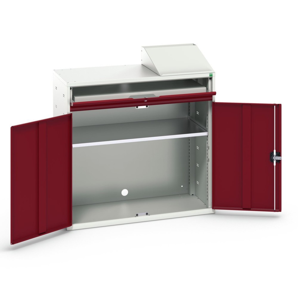 Product image no. 1: bott verso computer cabinet, with 1 shelf and 1 tray, WxDxH: 1050 x 550 x 1130 mm