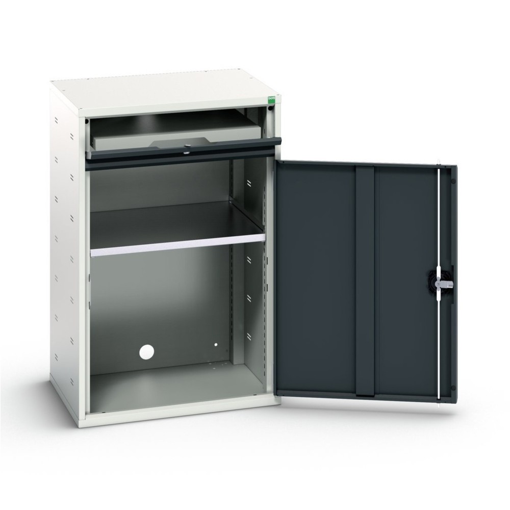 Product image: bott verso computer cabinet, with 1 shelf and 1 tray, WxDxH: 650 x 550 x 1000 mm