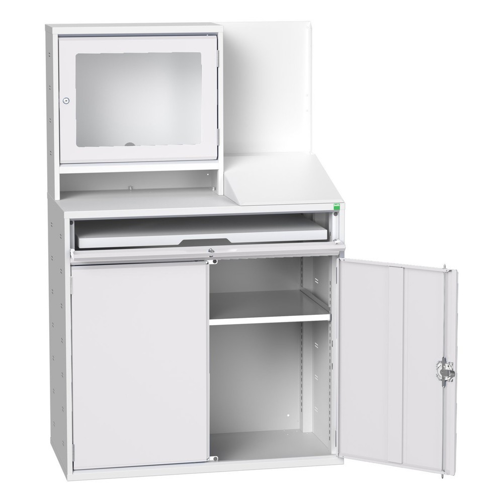 Product image no. 1: bott verso computer cabinet with screen compartment, wall cabinet, 1 shelf, 1 tray, WxDxH: 1050 x 550 x 1650 mm