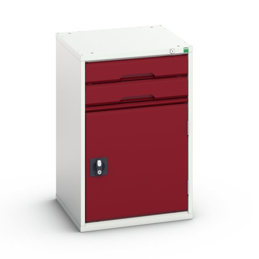 Product image: bott verso drawer cabinet with hinged door, with 2 drawers and shelf, WxDxH: 525 x 550 x 800 mm