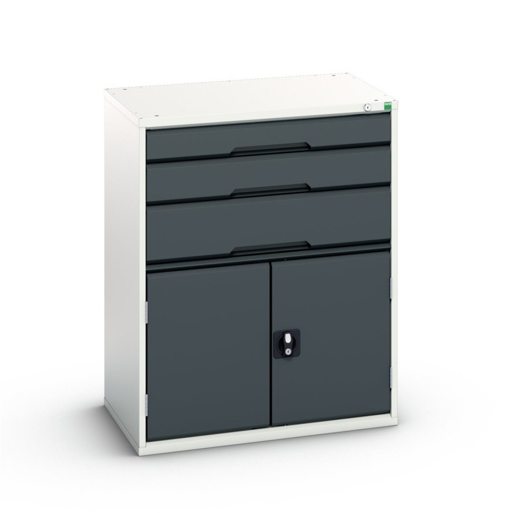Product image no. 1: bott verso drawer cabinet with hinged door, with 3 drawers and shelf, WxDxH: 800 x 550 x 1000 mm
