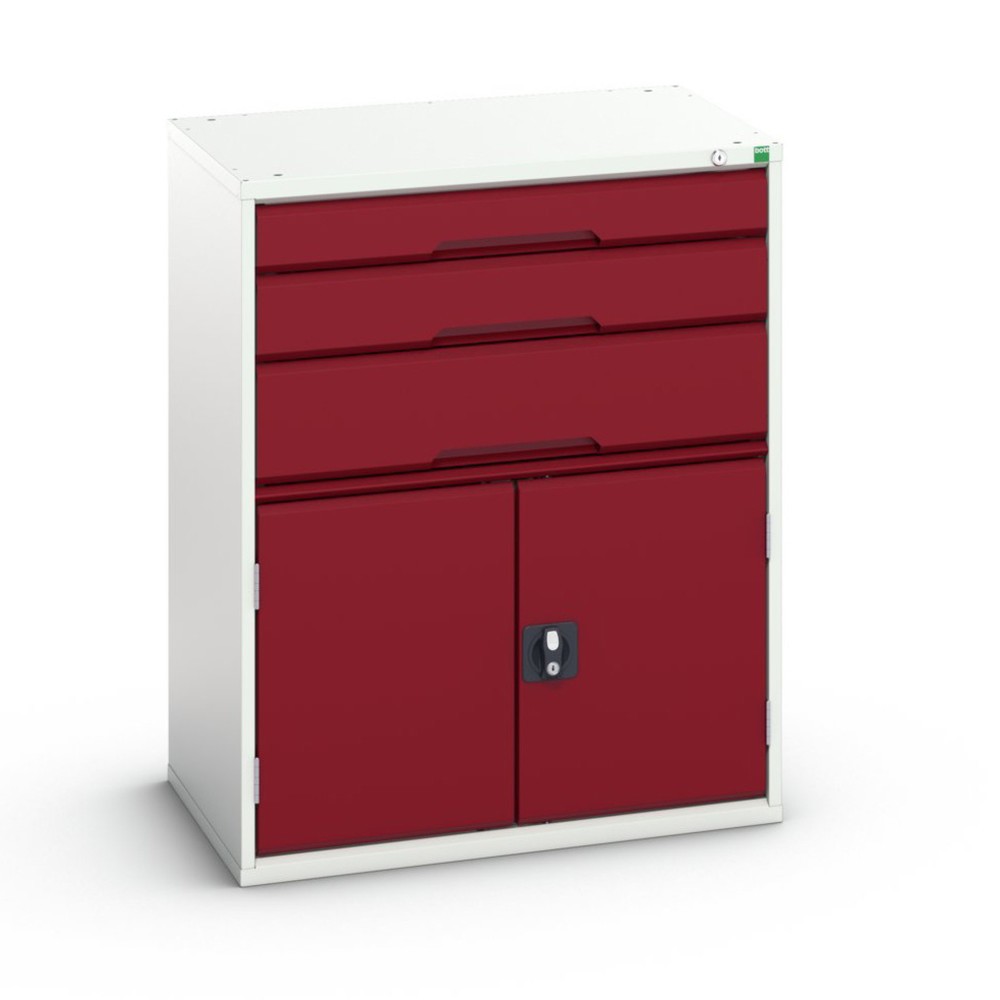 Product image no. 1: bott verso drawer cabinet with hinged door, with 3 drawers and shelf, WxDxH: 800 x 550 x 1000 mm