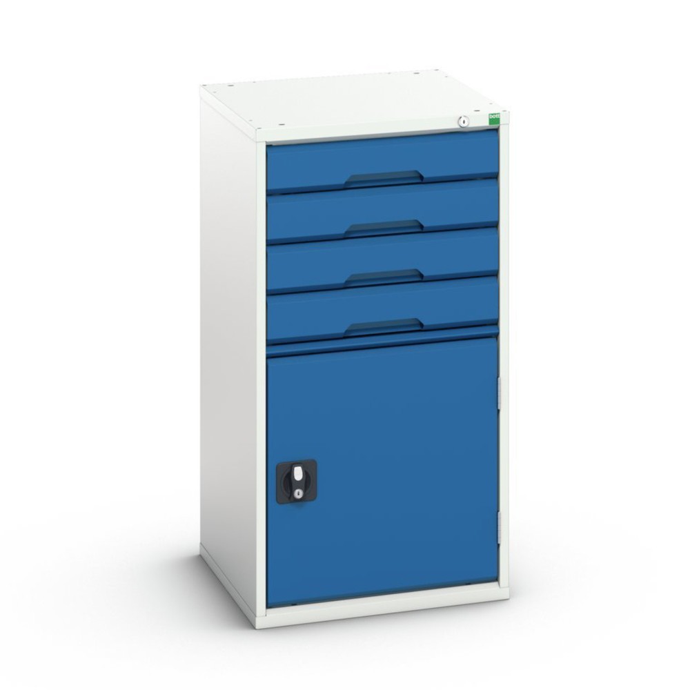Produktabbildung Nr. 1: bott verso drawer cabinet with hinged door, with 4 drawers and shelf, WxDxH: 525 x 550 x 1000 mm