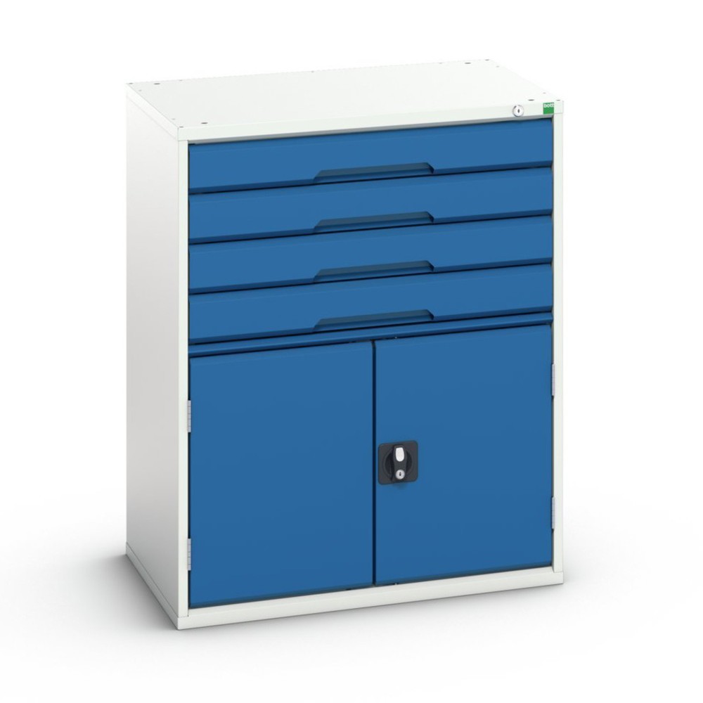 Product image no. 1: bott verso drawer cabinet with hinged door, with 4 drawers and shelf, WxDxH: 800 x 550 x 1000 mm