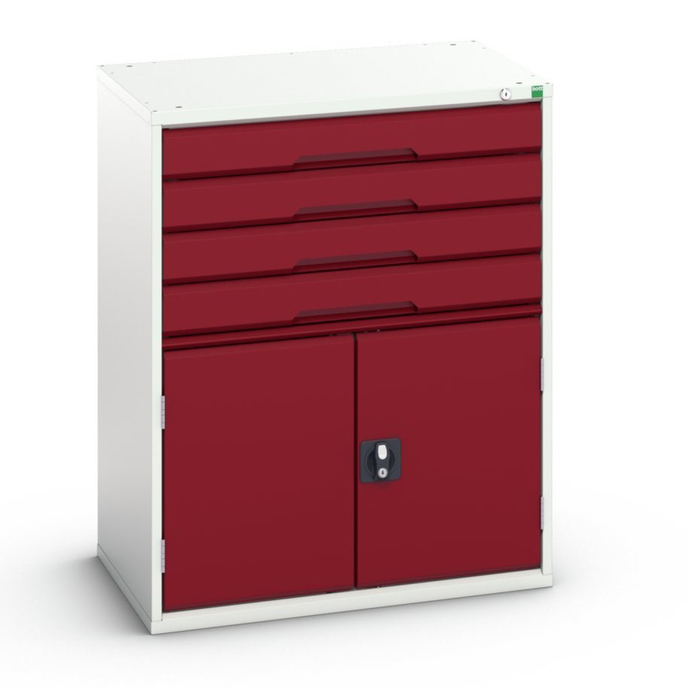 Product image no. 1: bott verso drawer cabinet with hinged door, with 4 drawers and shelf, WxDxH: 800 x 550 x 1000 mm