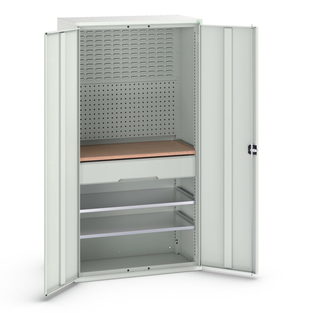Product image: bott verso hinged door cabinet with 1 drawer, with 2 shelves and rear panel, WxDxH: 1050 x 550 x 2000 mm