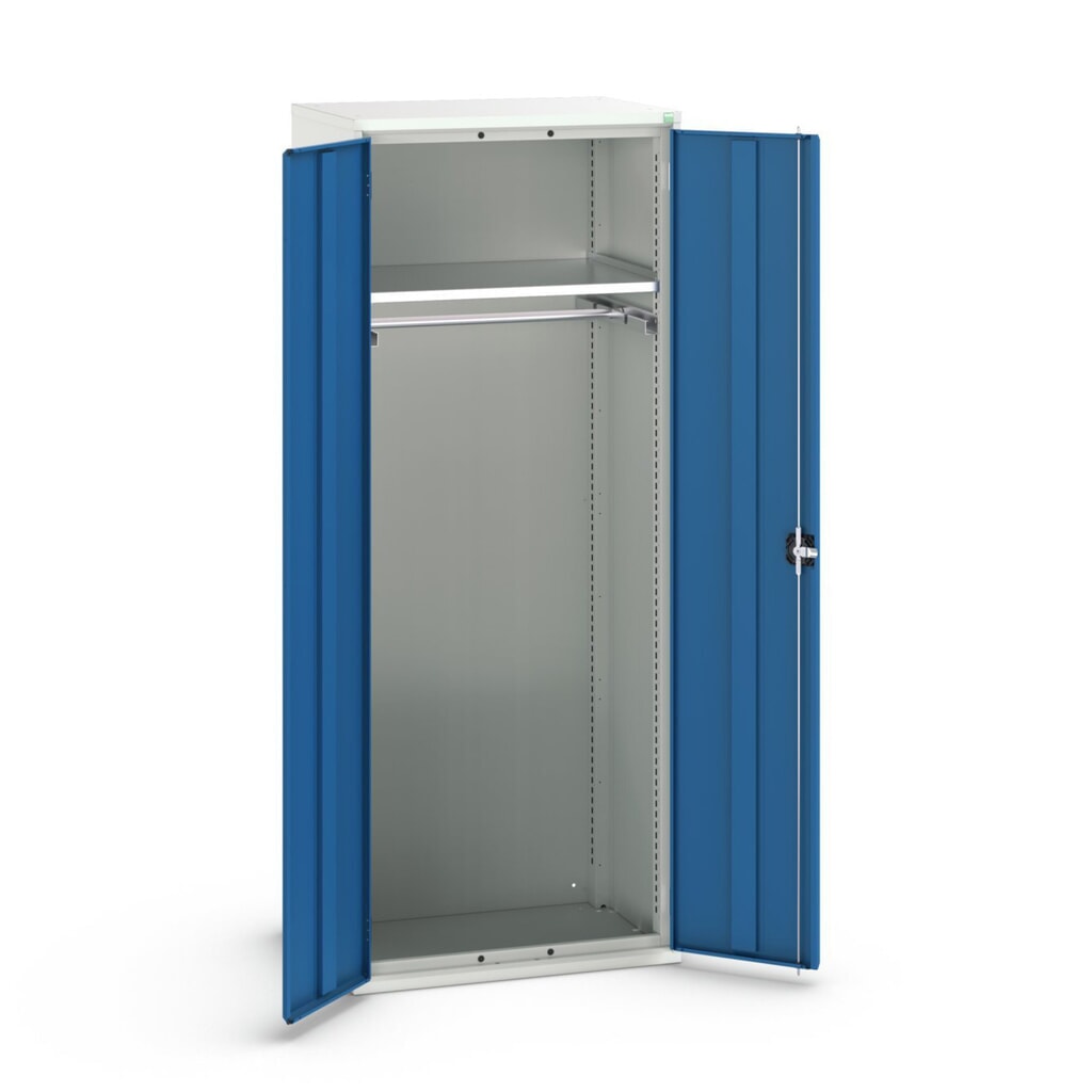 Product image: bott verso hinged door cabinet with 1 shelf and 1 clothes rail, WxDxH: 800 x 550 x 2000 mm