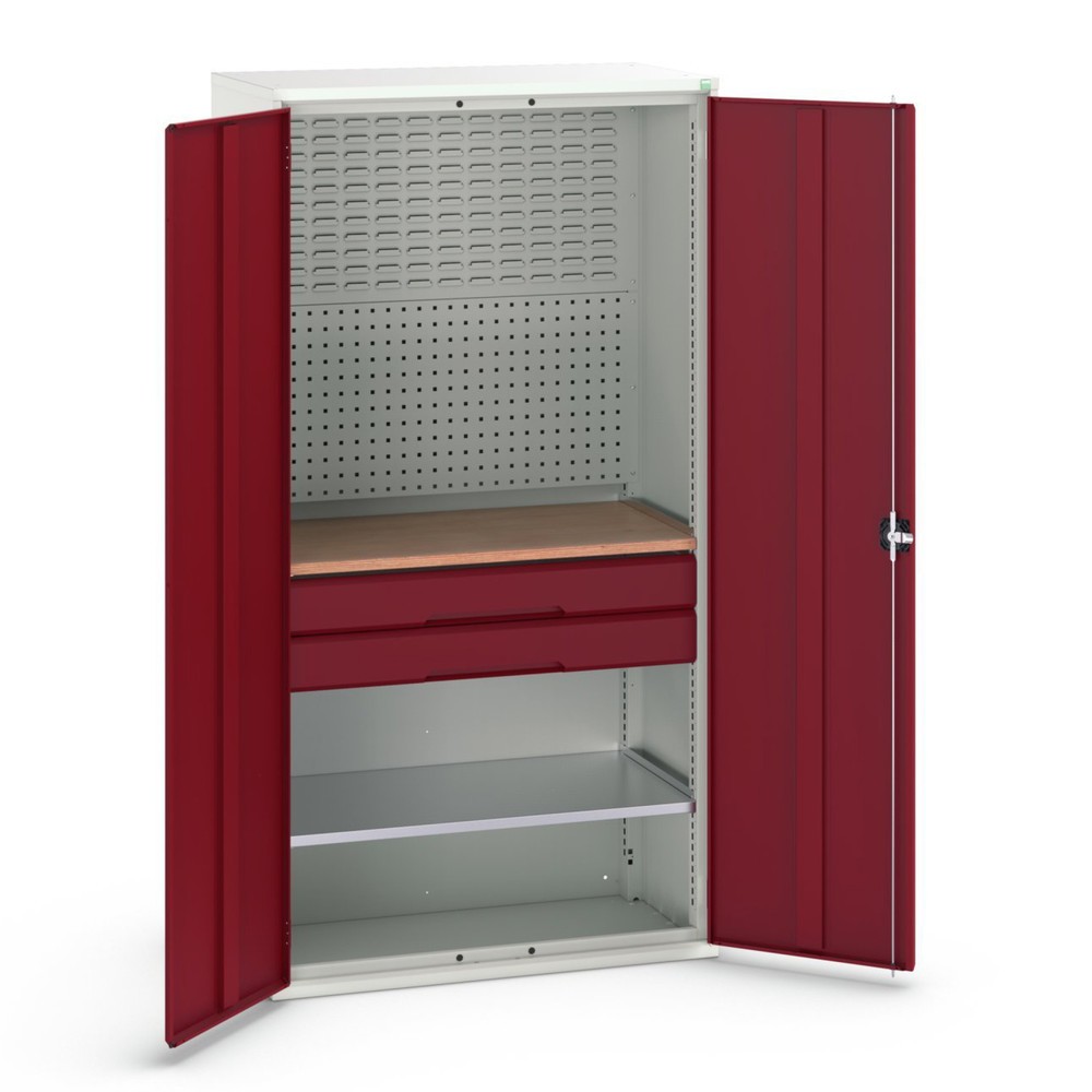 Product image no. 1: bott verso hinged door cabinet with 2 drawers, with 2 shelves and rear panel, WxDxH: 1050 x 550 x 2000 mm