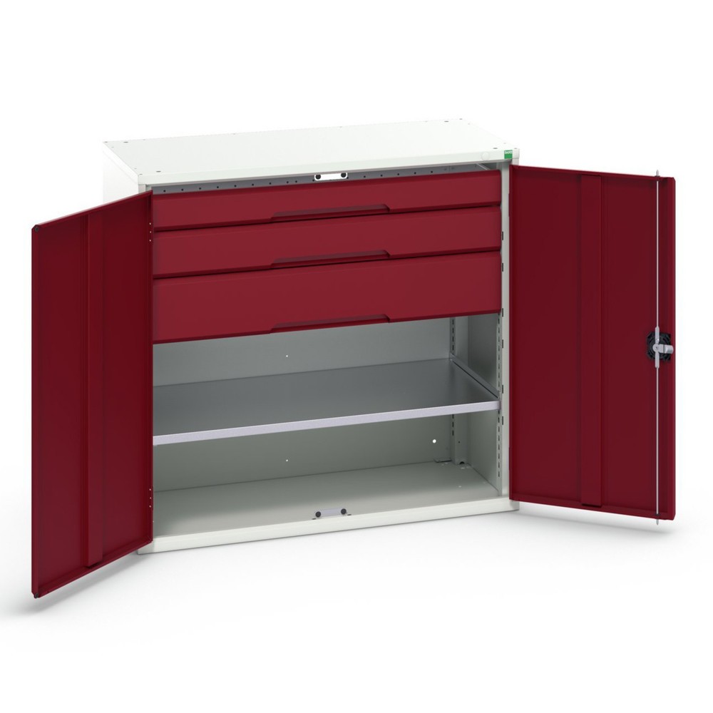 Product image no. 1: bott verso side cabinet with drawers, with 1 shelf and 3 drawers, WxDxH: 1050 x 550 x 1000 mm
