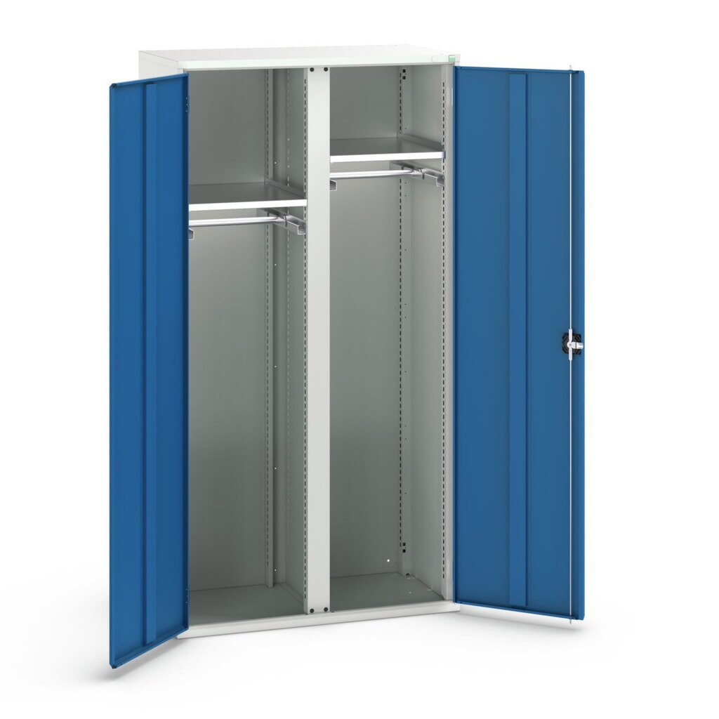 Product image: bott verso hinged door cabinet with drawers, with 2 shelves and 2 clothes rails, WxDxH: 1050 x 550 x 2000 mm