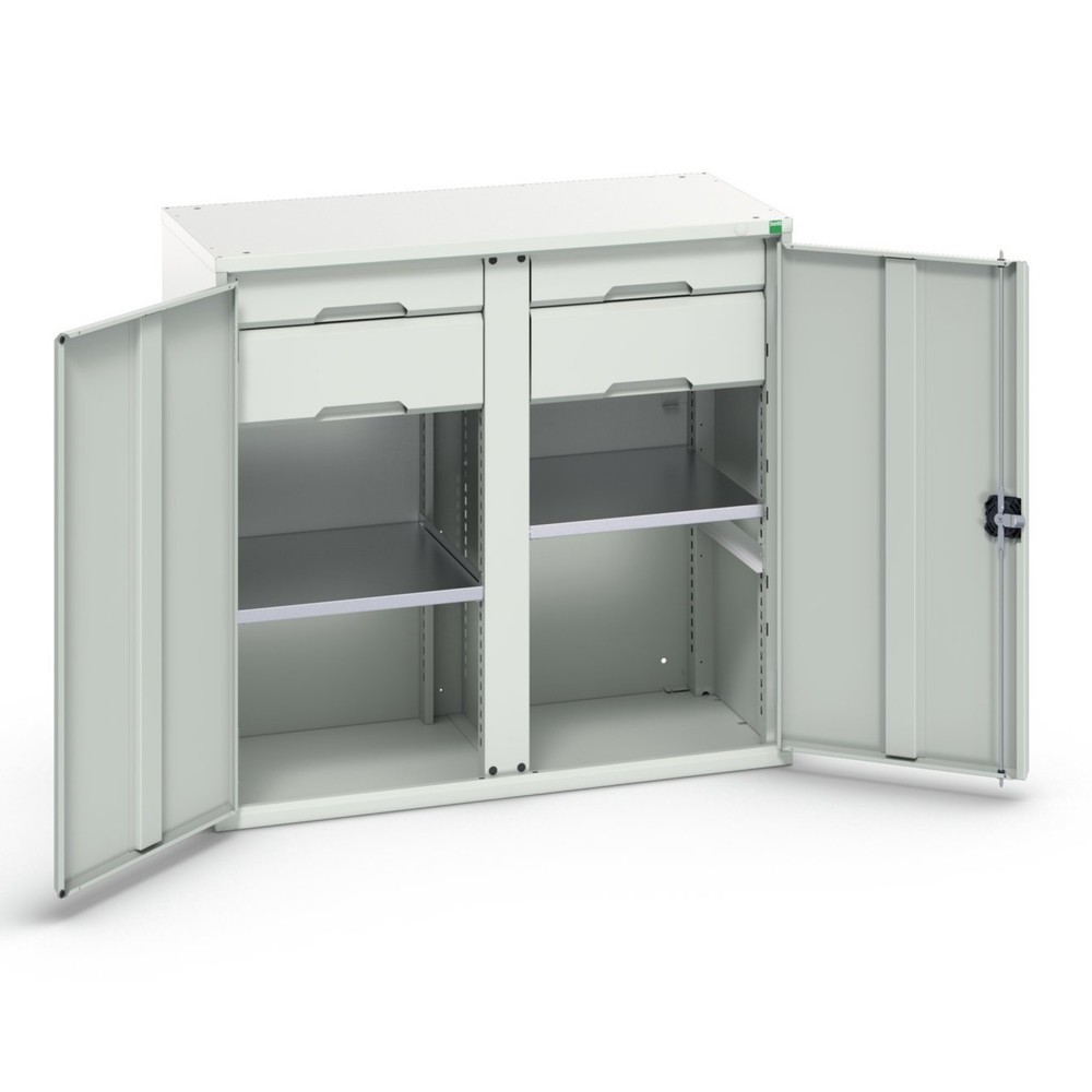 bott verso side cabinet with drawers, with 2 shelves and 4 drawers, WxDxH: 1050 x 550 x 1000 mm Product image: bott verso side cabinet with drawers, with 2 shelves and 4 drawers, WxDxH: 1050 x 550 x 1000 mm