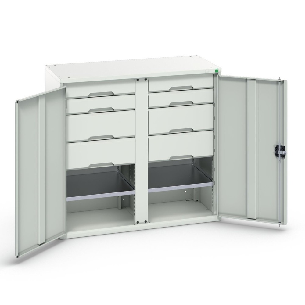 Product image no. 1: bott verso side cabinet with drawers, with 2 shelves and 8 drawers, WxDxH: 1050 x 550 x 1000 mm