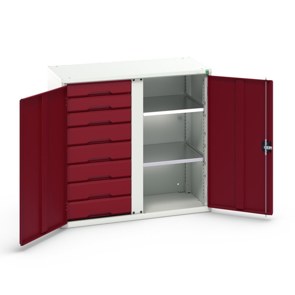 Product image no. 1: bott verso side cabinet with drawers, with 2 shelves and 8 drawers, WxDxH: 1050 x 550 x 1000 mm