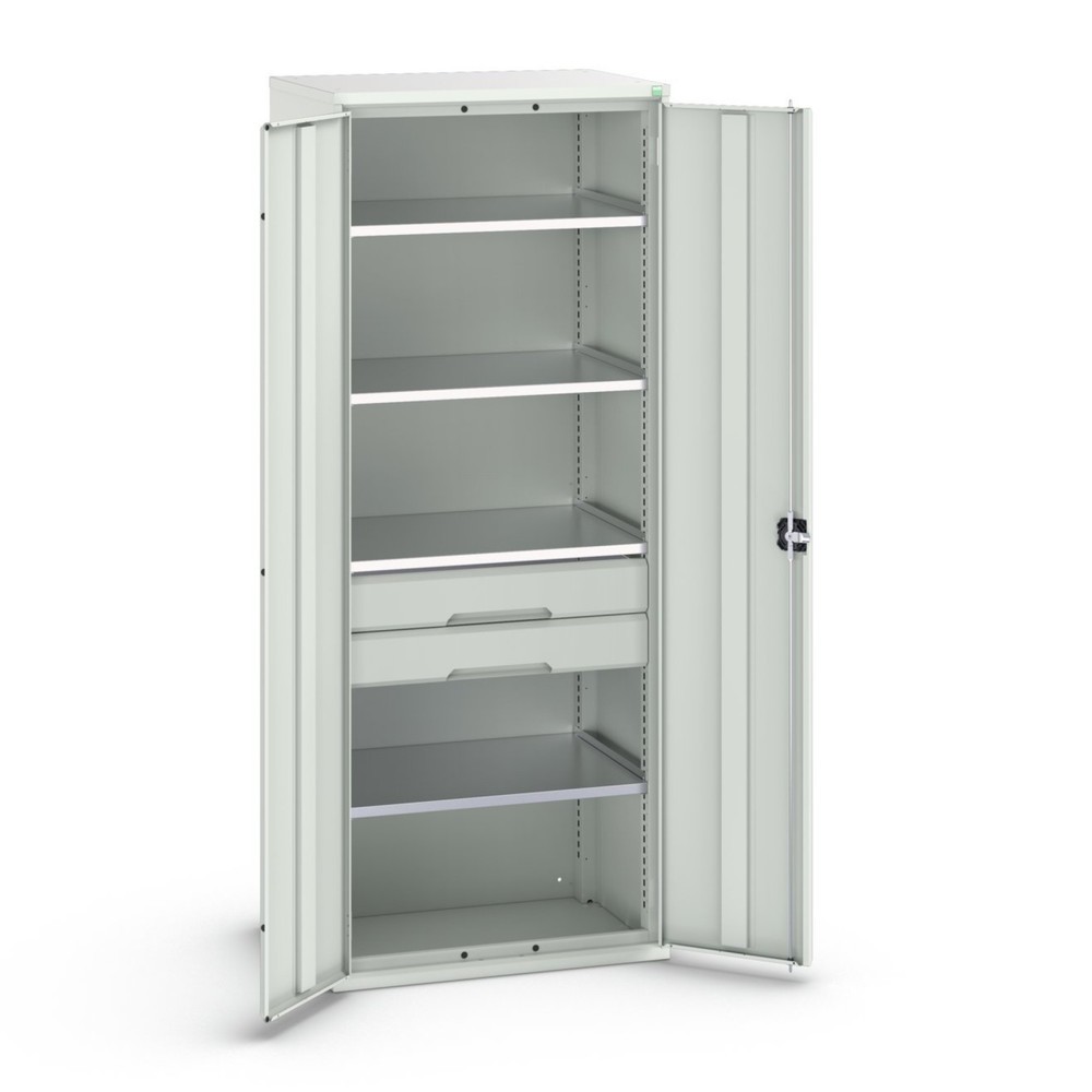 Product image: bott verso hinged door cabinet with drawers, with 4 shelves and 2 drawers, WxDxH: 800 x 550 x 2000 mm