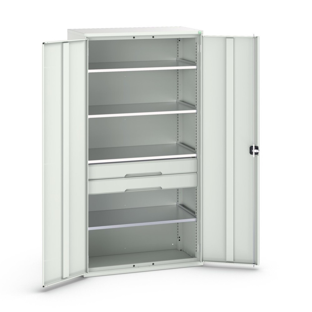 Product image no. 1: bott verso hinged door cabinet with drawers, with 4 shelves and 2 drawers, WxDxH: 1050 x 550 x 2000 mm