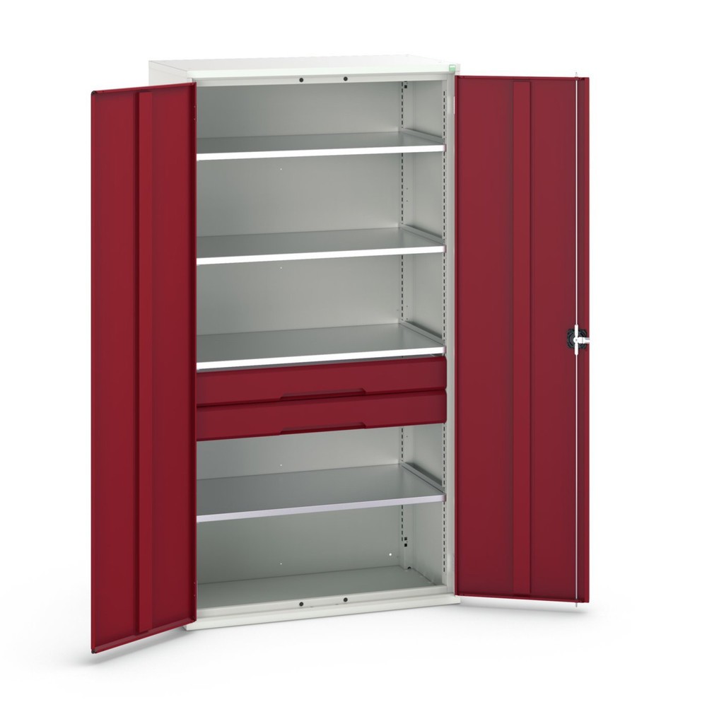 Product image no. 1: bott verso hinged door cabinet with drawers, with 4 shelves and 2 drawers, WxDxH: 1050 x 550 x 2000 mm