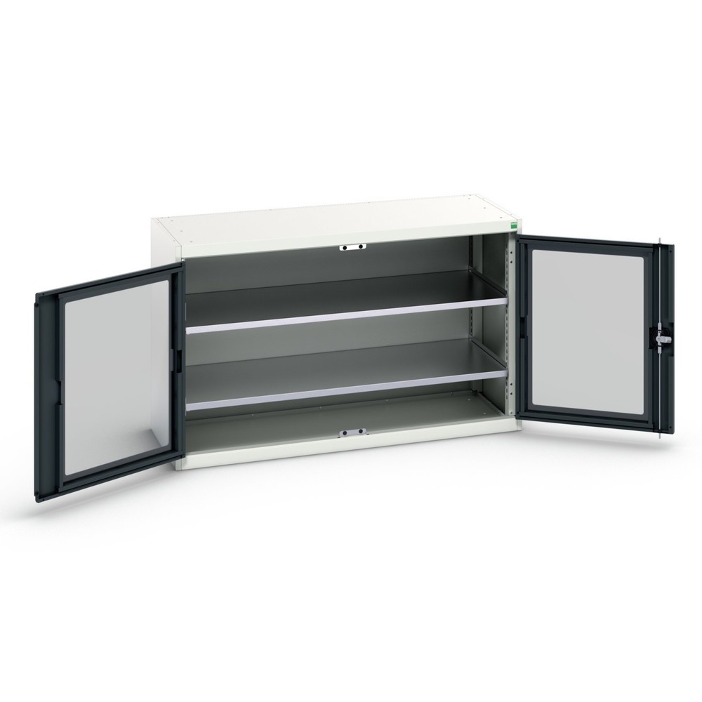 Product image no. 1: bott verso side cabinet with see-through panel, with 2 shelves, WxDxH: 1300 x 550 x 800 mm